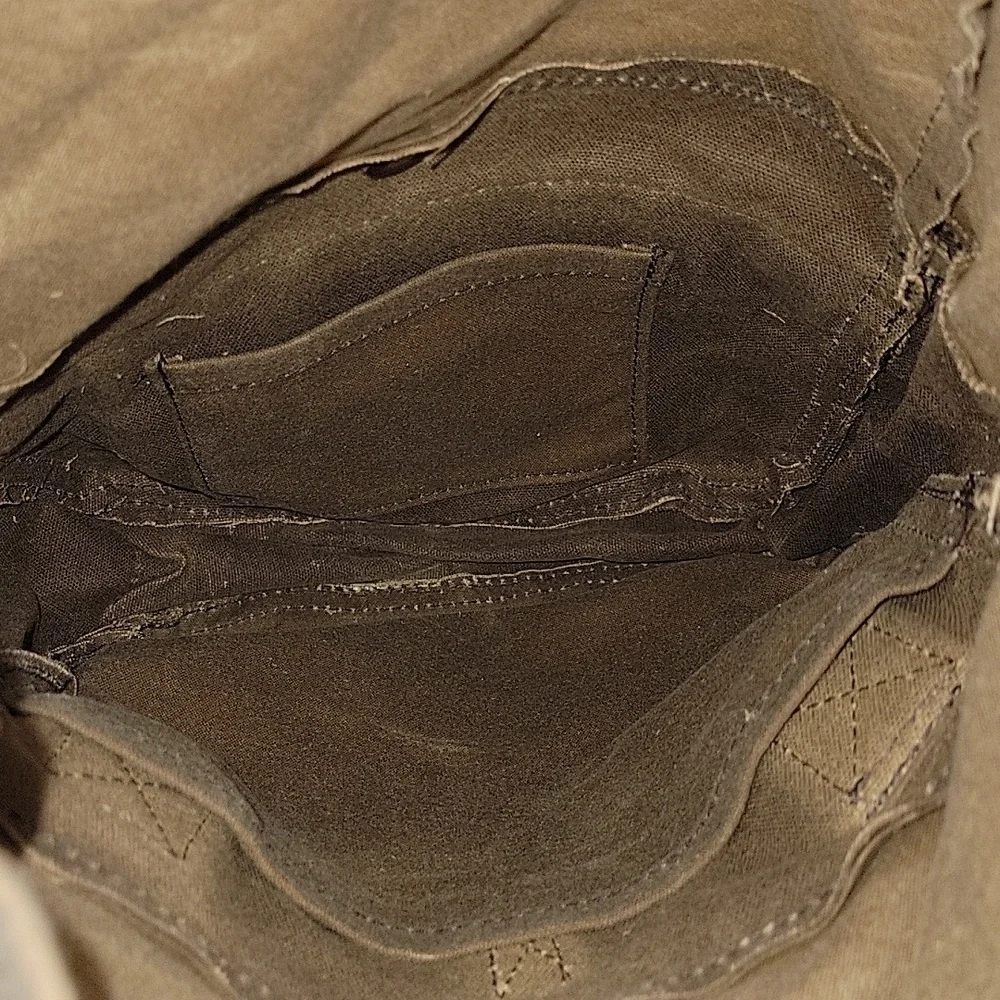 Frost River Duluth Trading Waxed Canvas Roll-Top Crossbody Bag in Olive Green